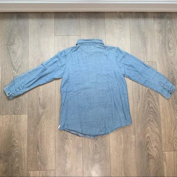 One Teaspoon Vintage Denim Button Down Shirt Chambray medium Blue wash Size XS - Picture 16 of 16